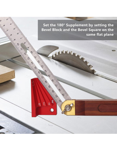 Bloque de Medición de Ángulo Aluminio Enenfrane 1:6 a 1:8