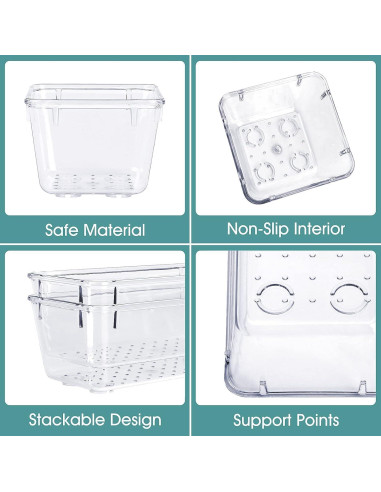 Juego de Organizadores de Cajones MERATIA 28 Piezas Transparente