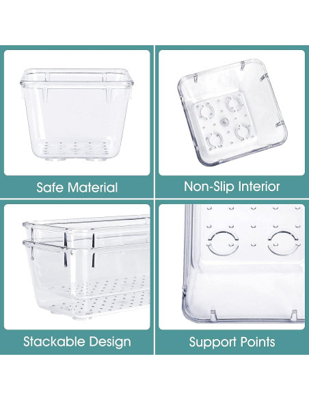 Juego de Organizadores de Cajones MERATIA 28 Piezas Transparente