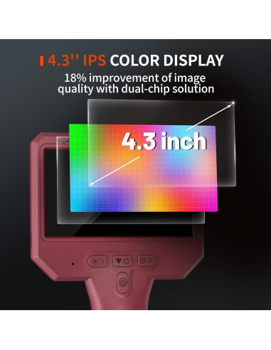 Cámara de Borescopio NIDAGE 1920P HD IP67 3.5m Doble Lente