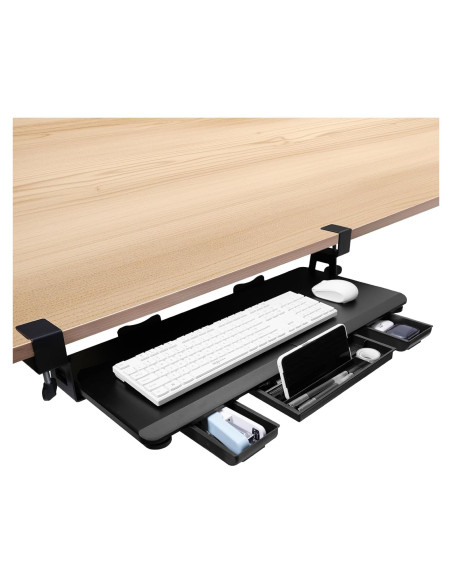 Bandeja de Teclado Deslizante OUKMIC 68.6x30.5cm Negro