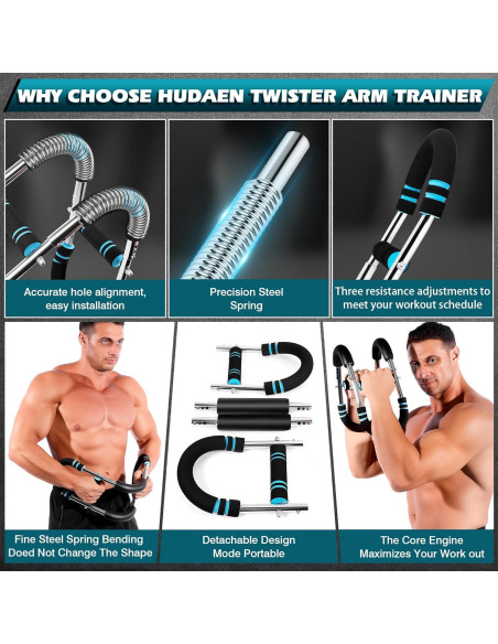 Entrenador de Brazos Twister HUDAEN Ajustable 9-27kg Portátil