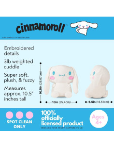 Almohada de Abrazo con Peso Cinnamoroll Franco 26.67x16.51cm 2