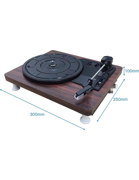 Reproductor de Discos de Vinilo EHVYBDX Retro con Altavoz