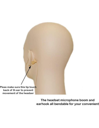 Micrófono de Auricular U-Voice UVS70D Cocoa - Desmontable