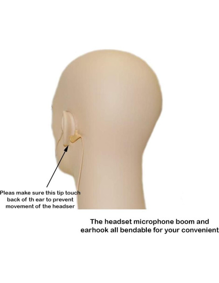 Micrófono de Auricular U-Voice UVS70D Cocoa - Desmontable