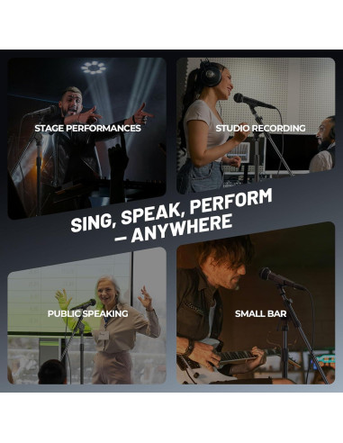 Micrófono Dinámico Phenyx Pro PM-25 con Cable XLR 5m