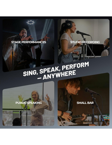 Micrófono Dinámico Phenyx Pro PM-25 con Cable XLR 5m