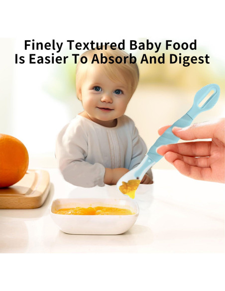 Cuchara de Silicona para Bebé OUROBOT Azul Aqua - Suave y Segura Cuchara de Silicona para Bebé OUROBOT Azul Aqua - Suave y Segura