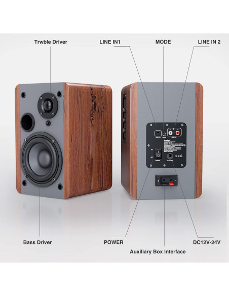 Altavoces de Estantería Smalody SL-80, 60W Bluetooth 5.0