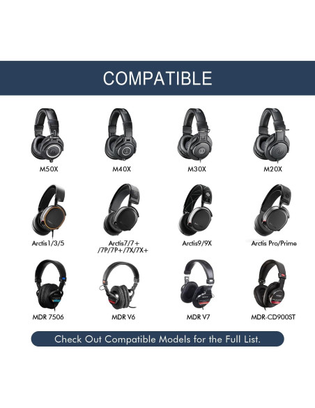 Almohadillas de Reemplazo GEVO para Audio Technica M50X/M40X - Púrpura