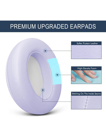 Almohadillas de Reemplazo GEVO para Audio Technica M50X/M40X - Púrpura