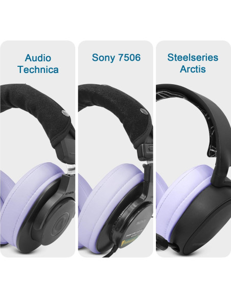 Almohadillas de Reemplazo GEVO para Audio Technica M50X/M40X - Púrpura