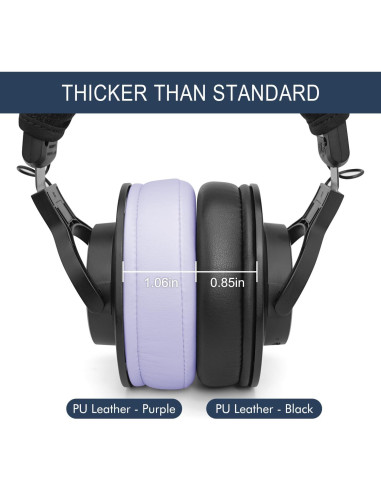 Almohadillas de Reemplazo GEVO para Audio Technica M50X/M40X - Púrpura