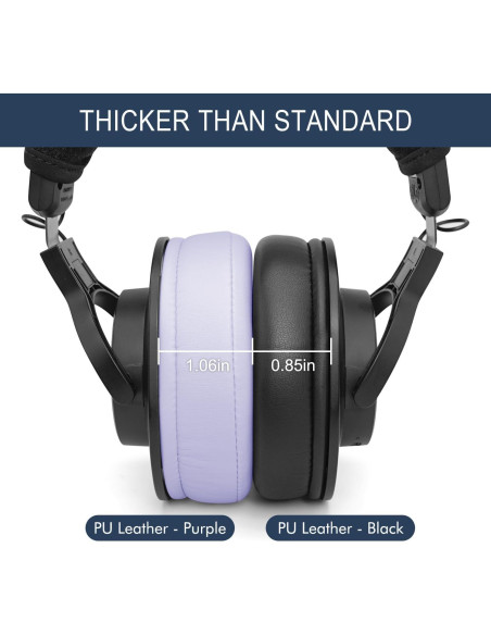Almohadillas de Reemplazo GEVO para Audio Technica M50X/M40X - Púrpura