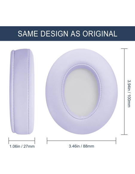 Almohadillas de Reemplazo GEVO para Audio Technica M50X/M40X - Púrpura