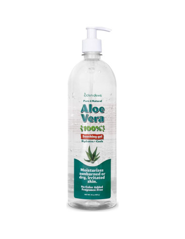 Gel de Aloe Vera Orgánico 100% Puro Eden Dews 907g Hidratante