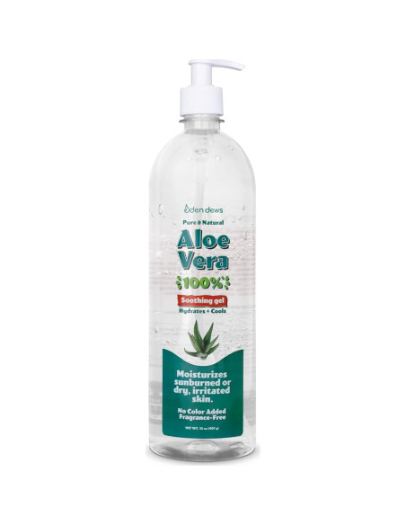 Gel de Aloe Vera Orgánico 100% Puro Eden Dews 907g Hidratante