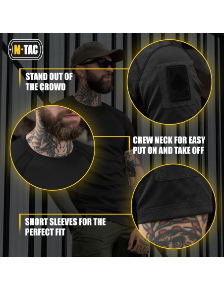 Camiseta Táctica M-Tac para Hombres - Poliester Transpirable