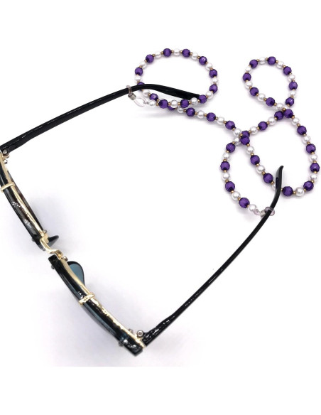Cadena de Gafas de Cuentas Outman Morado 63.5 cm