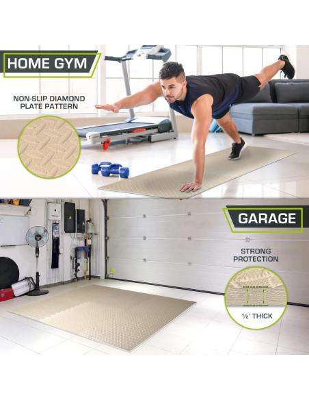 Alfombra de Ejercicio Puzzle ProsourceFit 1.27 cm 2.23 m 6 Azulejos