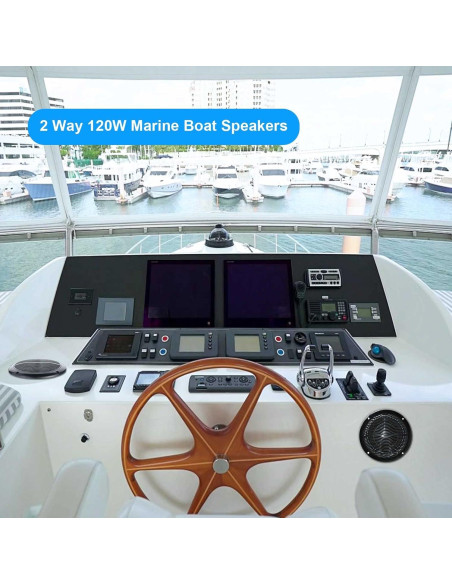 Altavoces Marinos Bluetooth Herdio HMS-6005 6.5" 120W Par Negro