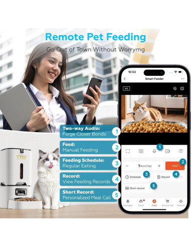 Alimentador Automático TYM 7L con Cámara y WiFi 5G