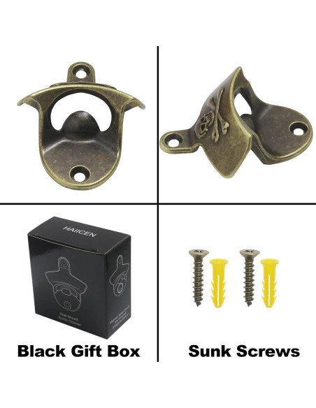 Abrebotellas de Pared Magnético HAIICEN Calavera Bronce 8x6.5cm