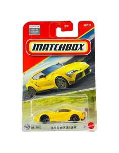 Hot Wheels Matchbox Toyota GR Supra 2023 Amarillo 8.5 cm