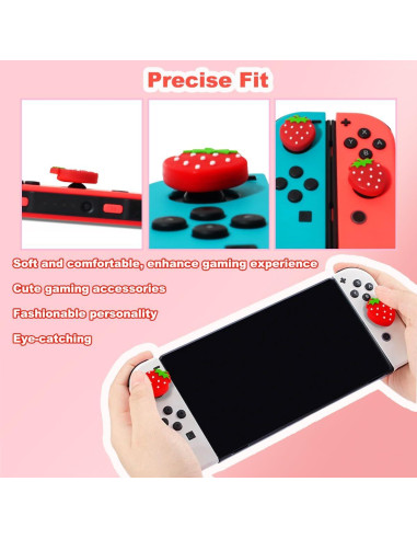 Tapones de Joystick Kawaii KimmiDirect para Nintendo Switch - 4PCS