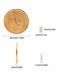 120 Imanes de Neodimio MIN CI 6x3x1.5mm para Manualidades 2