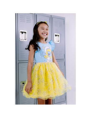 Vestido de tul Smurfette para niñas 2T - 10-12 años