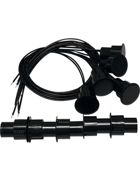 5 Juegos de Contactos Magnéticos NC DSYBJR para Puertas - Negro