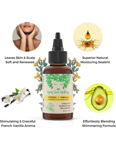 Aceite Multiuso Natural Kyra's Shea 60 ml - Aguacate y Vainilla