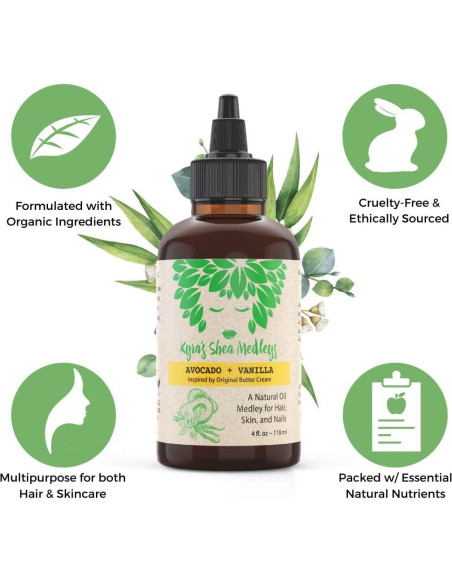 Aceite Multiuso Natural Kyra's Shea 60 ml - Aguacate y Vainilla