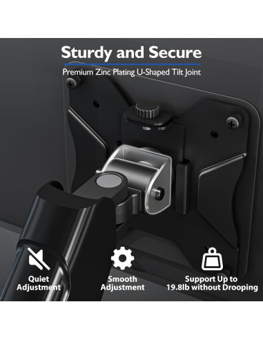 Soporte de Monitor BONTEC GDM7502 Doble Resorte Gas 33-81 cm