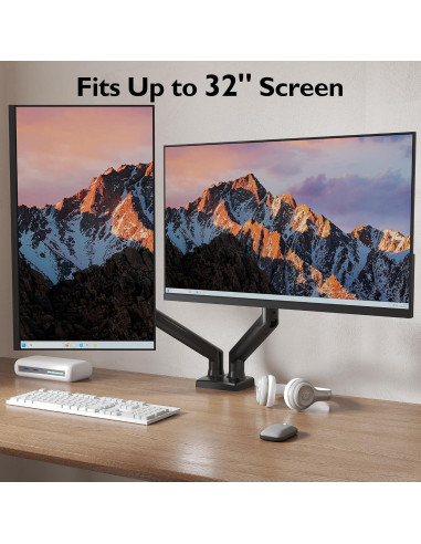 Soporte de Monitor BONTEC GDM7502 Doble Resorte Gas 33-81 cm