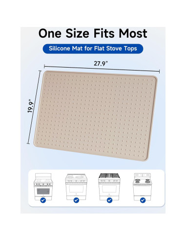 Cubierta de Silicona Beige Bampanda 71.1x50.8 cm para Estufa