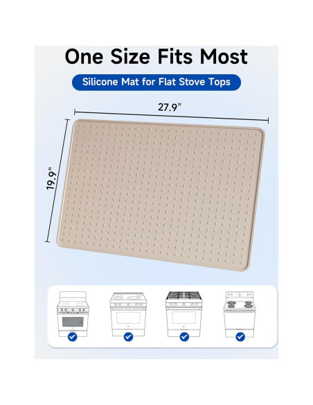 Cubierta de Silicona Beige Bampanda 71.1x50.8 cm para Estufa