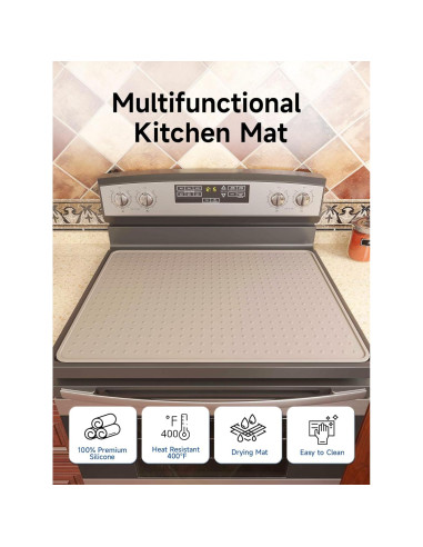 Cubierta de Silicona Beige Bampanda 71.1x50.8 cm para Estufa