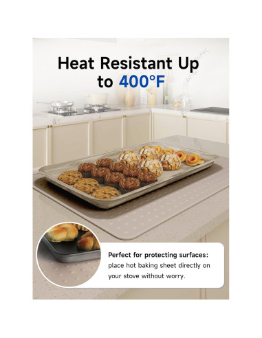 Cubierta de Silicona Beige Bampanda 71.1x50.8 cm para Estufa