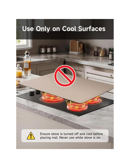 Cubierta de Silicona Beige Bampanda 71.1x50.8 cm para Estufa