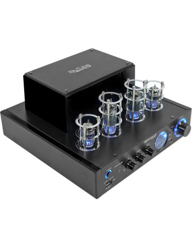 Amplificador de Tubo Rockville BluTube LED 70W Bluetooth Negro