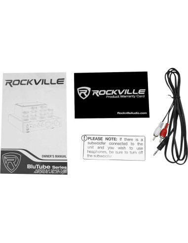 Amplificador de Tubo Rockville BluTube LED 70W Bluetooth Negro