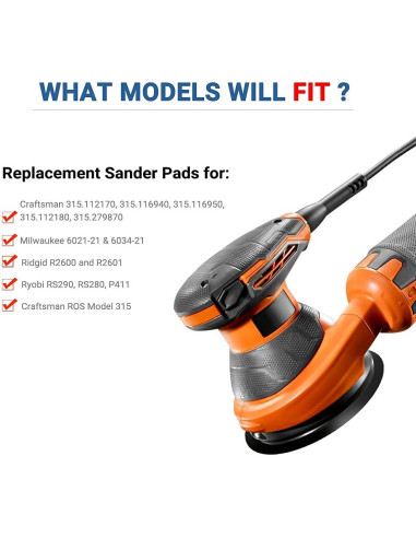 Almohadilla de Lijado 5" Taokyid 8 Agujeros para Lijadoras