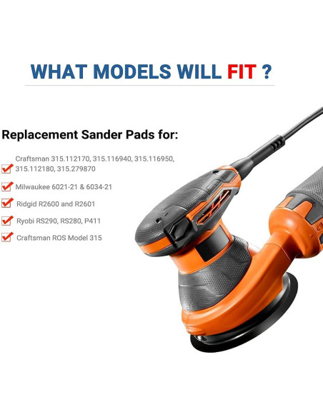 Almohadilla de Lijado 5" Taokyid 8 Agujeros para Lijadoras