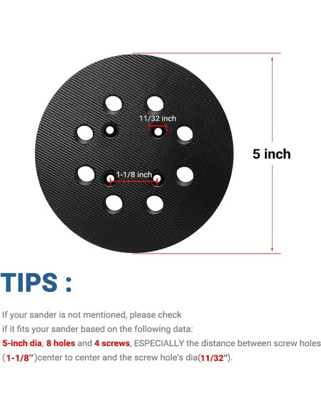 Almohadilla de Lijado 5" Taokyid 8 Agujeros para Lijadoras