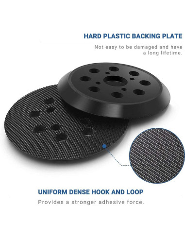 Almohadilla de Lijado 5" Taokyid 8 Agujeros para Lijadoras