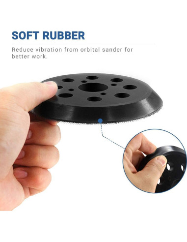 Almohadilla de Lijado 5" Taokyid 8 Agujeros para Lijadoras
