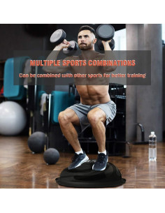 Bola de Equilibrio JX FITNESS 60cm con Bandas de Resistencia 2